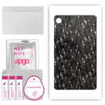 apgo Protective Skin Sticker for the back compatible with Lenovo Tab M7 3rd Gen, Wrap Film, Foil, Vinyl - Pattern Carbon Black Pixel