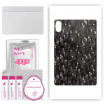 apgo Protective Skin Sticker for the back compatible with Honor Pad V7 Pro, Wrap Film, Foil, Vinyl - Pattern Carbon Black Pixel