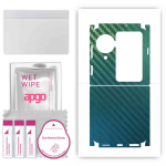 apgo Protective Skin Sticker for the back+sides compatible with Oppo Find N3 Flip, Full Wrap Film, Foil, Vinyl - Pattern Carbon Chameleon CAKA1