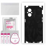 apgo Protective Skin Sticker for the back+sides compatible with Oppo F21 Pro 5G, Full Wrap Film, Foil, Vinyl - Pattern Black Camo