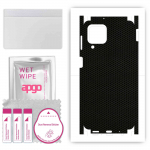 apgo Protective Skin Sticker for the back+sides compatible with Samsung Galaxy M53 5G, Full Wrap Film, Foil, Vinyl - Pattern Matrix