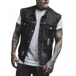 2511 Vest Meeste Mootorratta Punk Vest Meeste Jope Cowboy+vest 2XL must