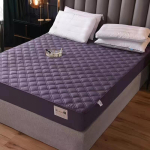 Kvaliteetne &uuml;hev&auml;rviline 100% puuvillane tepitud madratsikate &Uuml;hekohaline Queen Kohandatud Tolmulestavastane Voodikate Padjap&uuml;&uuml;r ei kuulu komplekti 90x200x30cm gray