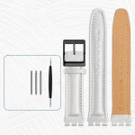 Ehtsast nahast k&auml;ev&otilde;ru swatch kellarihmale 17mm 19mm hammasliides k&auml;ekellad meeste naiste spordinahast kellarihm 19mm