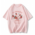 Suvine armas multikas graafilise prindiga T-s&auml;rk naistele Riided Harajuku Pure Cotton Oversized T-s&auml;rk Naiste Luksusriided Y2k roosa Topid t&auml;navar&otilde;ivad M