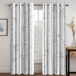 3D-prinditud kaasaegne &otilde;huke bambusest pulk poolvarjutav 2 tk varjutav aknakardin elutuppa magamistuppa kodu kaunistus konks 2x50W160H(CM)40x63in&Grommet Top