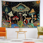 T&auml;histaevas Silmad Seene Gobel&auml;&auml;n Seinaripp Saladuslik N&otilde;iduskunst Hipi Tapitz Elutuba Magamistoa Kodukaunistus 95x73CM