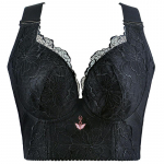 Naiste Push Up rinnahoidja pesu Seksikas rinnahoidja pitspesu rinnahoidja intiimne top Crop Top 3/4 tassi BH tasuta kohaletoimetamine naistele 46/105C must