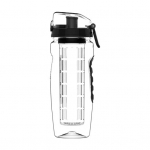 960ml/32oz Fruit Infuser spordiveepudel koos kurna tilaga BPA-vaba lekkekindel &otilde;ues veetass Jalgrattas&otilde;idu Fitness Juice Cup j&otilde;usaali kontori rannale must