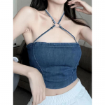 2024. aasta suvine &otilde;hukesed Y2k varrukateta k&auml;rbitud topid Naiste retroklubi, l&auml;bivaatelised p&otilde;iktopid Naiste esteetilised seksikad teksap&uuml;ksid t&auml;navar&otilde;ivad S sinine