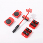 Liigutust&ouml;&ouml;riist, M&ouml;&ouml;bli liigutamise liugurid ratastega, Raskeveokite m&ouml;&ouml;bli liigutusrullid, M&ouml;&ouml;bli t&otilde;stuki ja liugurite komplekt punane