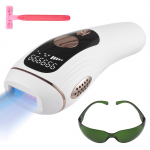 Kaks-&uuml;hes laseriga karvaeemaldus naha noorendamise režiimiga Kodune IPL-i karvaeemaldusseade, 5 k&auml;iku EU Plug valge