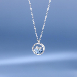 S925 h&otilde;bedane kaelakee naiste rangluu kett Isn Niche Design h&otilde;be ehted kaelakee h&otilde;be 925 sinine