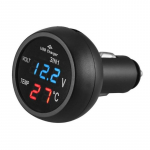 Auto sigaretis&uuml;&uuml;taja pesa Auto voltmeeter 3-in-1 12-24 V voltmeeter termomeeter USB autolaadija auto veokile 7.5*4.8*4.8cm