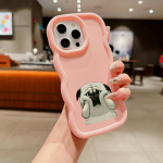 Macaron Big Wave pehme telefoni&uuml;mbris iPhone'ile 11 12 13 14 15 Pro Max Samsung A13 A53 A14 A24 A54 A55 Xiaomi Redmi Note 13 kate NY1 loom armas mops koer for iPhone 6(6s) must