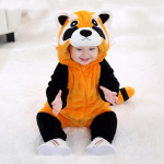 Beebi pesukaru kost&uuml;&uuml;m Laste riided Halloweeni Cosplay pidžaamad Loomade riided Kigurumis poiss-t&uuml;druku riided 73 oranž