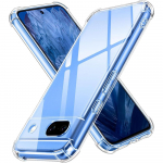 Paks p&otilde;rutuskindel silikoonist l&auml;bipaistev telefoni&uuml;mbris Google Pixel 8A 8 Pro 8 7A 7 Pro 7 6A 6 Pro 6 kaitse&uuml;mbrise tagakaas Google Pixel 8A puhas