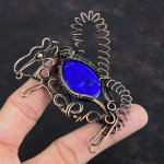Lapis Lazuli Vask Ripats Traadiga &Uuml;mbritsetud Kivist Ripats Vask J&auml;nese Ehted K&auml;sit&ouml;&ouml; Unikaalne Stiil Ripats Traadiga Keeratud Ehted Kingitus Talle