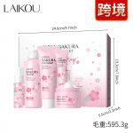 LAIKOU Cherry Blossom toitev niisutav ja niisutav nahahoolduskomplekt, 5 t&uuml;kki 370ml