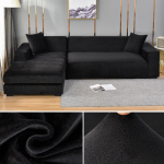 Sametine diivani kate Elastne paks L-kujuline nurgadiivani kate elutuppa 1/2/3/4 istekohaga veniv kate diivandiivani tugitoolile 1 Seater 90-140cm