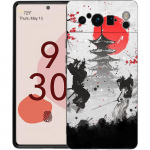Jaapani Bushido Samurai Google Pixel 8 7 6 Pro 6A 5G Must telefoni&uuml;mbris Pehme p&otilde;rutuskindel tagakaas Silikoonist TPU Shell Coque Pixel 7