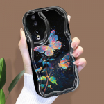 Armas koomiksimustriga kreemjas tekstuuriga korpus Lainelise servaga pehme silikoonkaanega telefoni&uuml;mbris Huawei Honor Infinix Tecno iPhone'i jaoks Infinix Note 40 Pro+ 5G must