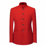 Meeste &uuml;hev&auml;rviline krae &uuml;likond Hiina stiilis Slim Fit bleiser meeste ZhongShan &uuml;likond jakk Hiina tuunika &uuml;likond &uuml;hes t&uuml;kis L