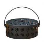 Raudne kaanega s&auml;&auml;set&otilde;rjespirali hoidik &uuml;mmargune tulekindel viirukihoidik kassi k&uuml;&uuml;nise &otilde;&otilde;nes disain metallist putukat&otilde;rjekarp kodu, kontori, telkimise jaoks sinine