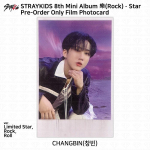 Stray Kids SKZ 8. minialbumi Rock Star Rockstar Rock Roll Limited Ver Unit fotokaart Changbin - Film PC