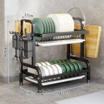 Kahekorruseline kompaktne n&otilde;uderiiul &auml;ravooluava ja t&ouml;&ouml;laua hoidikuga must