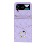 Kohaldatav Samsung Flip4 5 kokkupandava mobiiltelefoni &uuml;mbrisega Z Flip6 Crossbody Small Fragrant Wind Ring Organ Mobile Phone Case Z Flip5 punane