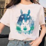 Totoro Spirited Away Studio Ghibli Femme T-s&auml;rk Jaapani naiste Ulzzang T-s&auml;rk Anime Miyazaki Hayao Naiste T-s&auml;rk 3XL valge