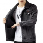 Meeste teksariie, rinnamikrofoniga pikkade varrukatega, klapiga taskud, &uuml;hev&auml;rviline mantel, n&ouml;&ouml;pidega sulgemine, vabaaja teksariie, igap&auml;evane kandmine M must