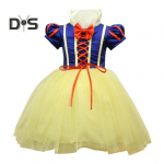 Halloweeni cosplay lastekleit Printsessi stiilis l&uuml;hikeste varrukatega pitsrihm A-kujuline kooki &auml;&auml;ris vibu kaunistus lavaesitluskost&uuml;&uuml;m 100cm