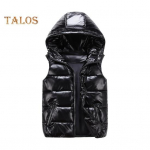 Meeste puuvillane vest s&uuml;gistalvine kapuutsiga varrukateta lukuga ja taskutega &uuml;hev&auml;rviline l&auml;ikiv viimistlus, tepitud vest mantel XL must