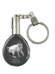 Japanese Bobtail Cat - Fob with cat photo, crystal key ring in gift box, unique gift by Art-Dog brand