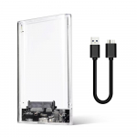 USB v&auml;line k&otilde;vaketta &uuml;mbris 5 Gbps 2,5 tolli l&auml;bipaistev k&otilde;vaketta &uuml;mbris K&otilde;vaketta korpus SATA HDD SSD salvestus&uuml;mbris s&uuml;learvuti jaoks