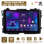Android Carplay Autoraadio Honda Vezel HR - V HRV HR V 2015 - 2017 Multimeediam&auml;ngija Peaseade Stereo GPS-navigatsioon BT WIFI 2+32GB 1+16GB
