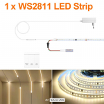Nutikas adresseeritav piksliga LED-ribavalgusti 120LED/M 24V WS2811 voolava vee voolu j&auml;litav LED-valguslint ruumi treppide seinakaunistamiseks 5M-1PC
