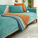 Puuvillane linane diivanikatted Universaalne punutud Paks flokeeritud libisemiskindel diivanipadi &Uuml;lekatted M&ouml;&ouml;bli tolmukatted Neli aastaaega 90x70cm 1pcs