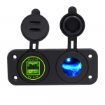 Marine Boat Panel Switch Sinine Roheline Punane 12V USB laadija Adapter LED Voltmeeter Veekindel 10.5*4.3*5.4cm sinine