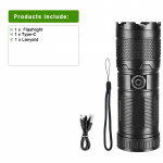 Super ere laetav taskulamp Long Shot 4000M suure v&otilde;imsusega LED-lamp Sisseehitatud aku Suure v&otilde;imsusega veekindel suumitav tugeva valgusega v&auml;lklamp B-120W LED
