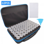 Teemanttikandikarp P&otilde;rutuskindel kukkumiskindel maalitarvikute &uuml;mbris Joonistus Maalihelmed N&auml;idiku hoiukarbid 63PCS sinine