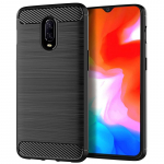 Luksuslik s&uuml;sinikkiust &uuml;mbris Oneplus 6T 1+6t T&auml;iskaitsev pehme telefonikate Oneplus6t One Plus 6t p&otilde;rutuskindlale silikoon&uuml;mbrisele Oneplus 6T must