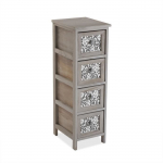 Kapp-riiul vannituppa Ngawi - 81 x 32 x 26 cm - Kummut 4 puidust hoiusahtliga - Hall - Versa hall