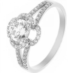 LOVA LOLA VAN DER KEEN - Bague Solitaire 5.7 mm - Collection Joaillerie Prestige - Argent Massif 925 Milli&egrave;mes - Diamant de Synth&egrave;se