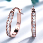 Roosakuldne Naiste Mood 925 H&otilde;be R&otilde;ngask&otilde;rvar&otilde;ngas Tsirkoon Kohandatud R&otilde;ngask&otilde;rvar&otilde;ngad Moeehted roosa kuldne v&auml;rv