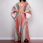 Lipsuv&auml;rviga kaftani kleit, vabaaja rannasuvine Maxi Cover Up Maxi kleit, naiste riided One Size