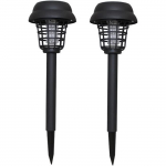 Lampe Anti-Moustique Solaire Lampe Moustique Tueur Lampe LED Lumi&egrave;re Blanche-Violete Eclairage et Te-Moustique Lampe Solaire [449]