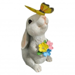 P&auml;ikeseenergial t&ouml;&ouml;tava kassi kunstiteosega lillepott Loov kassipoega mahlane pott heleda kassiliblika istutusmasina kujuga sisehoovi kaunistusega